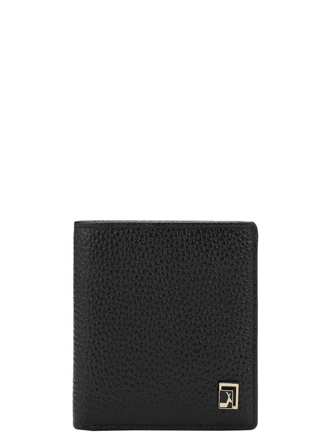Da Milano RFID Protected Leather Wallet for Men with Card Slot - Black - Image 1